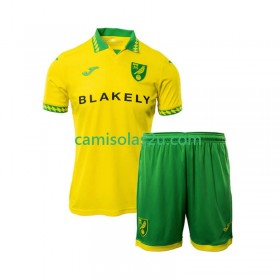 Camisolas de futebol Norwich City Criança Equipamento Principal 2025/26 Manga Curta